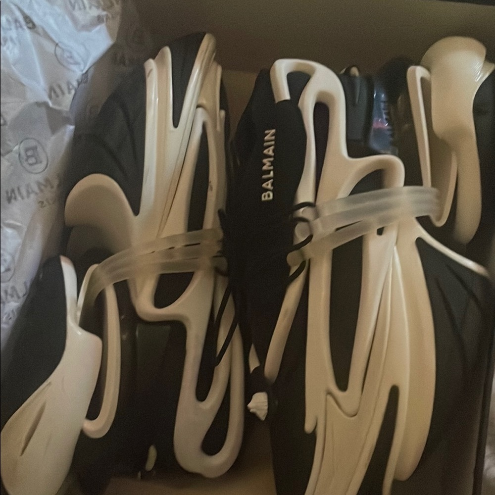 Balmain Monochrome Athletic Sneakers